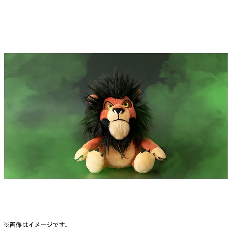 Takara Tomy Arts Disney Character Washable Beans Collection Scar Plush Toy, Approximately 16cm Tall