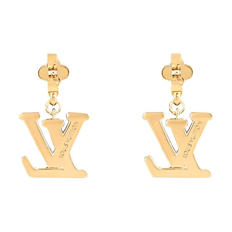 LOUIS VUITTON Lady Lv Earrings M01844