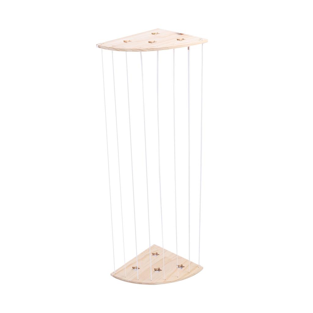 Stuffed Animal Storage Organizer Wooden Length Adjustable Hanging Corner Plush Toys Holder with