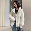 Пуховик с угловой пряжкой женский 2024 зима новый легкий воротник-стойка литературный ретро теплый модный пальто прилив