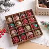 Festive Hanging Balls Plaid Christmas Ornaments Christmas Party Colorful Pattern Design Easy To Hang Exquisite Craftsmanship