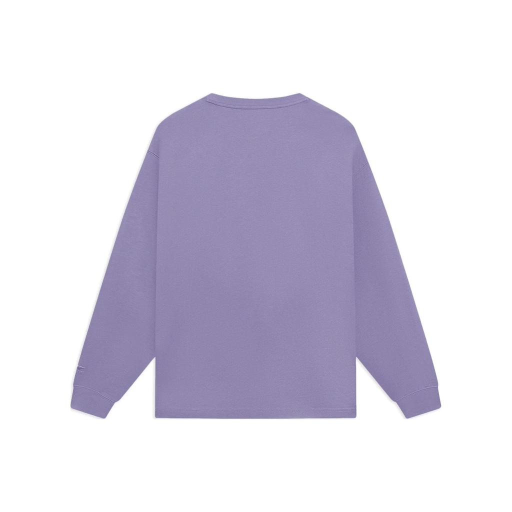 Li-Ning Футболка Sports Life Series с длинным рукавом и карманом, однотонная, с круглым вырезом, мужская, AHSS751-7