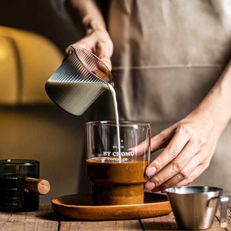 120 мл Стакан для эспрессо Деревянная ручка Одинарный Двойной носик Мерная чашка для кофе Кружка с двойной шкалой