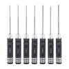 7 Pieces Hex Screwdriver Tool Set Mini Screwdriver with Precision Handle 0.9mm-3.0mm for RC Helicopter Model Repair Tool