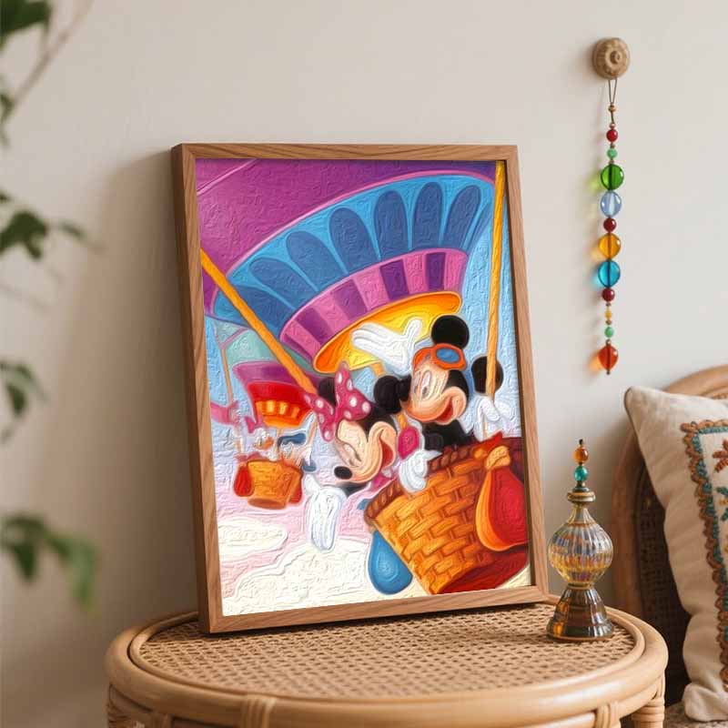 Disney Hot Air Balloon Paint By Number Kit Number Drawing Canvas DIY Picture Home Decor Disney Cartoon Characters Painting Art Gift