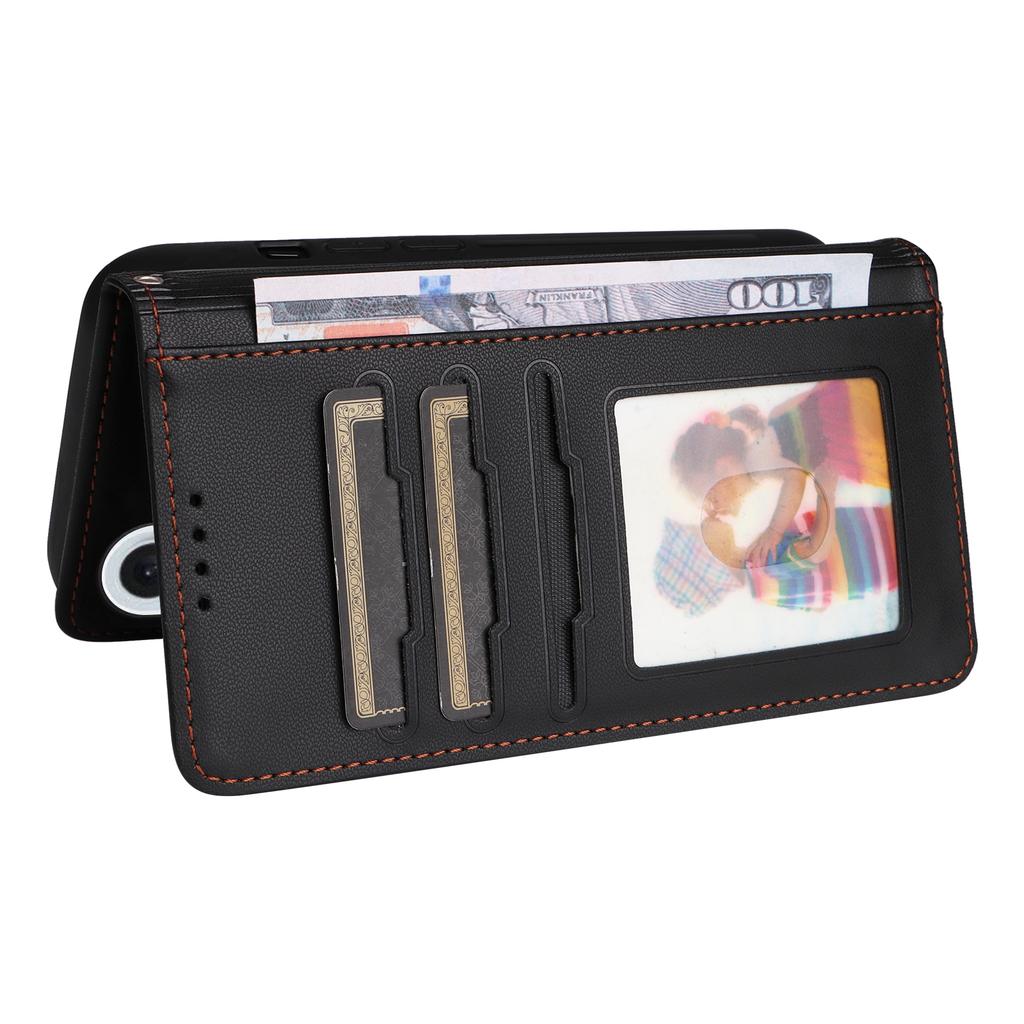 For iPhone 16 Plus Magnetic Case BETOPNICE Detachable PU Leather Phone Cover with Strap