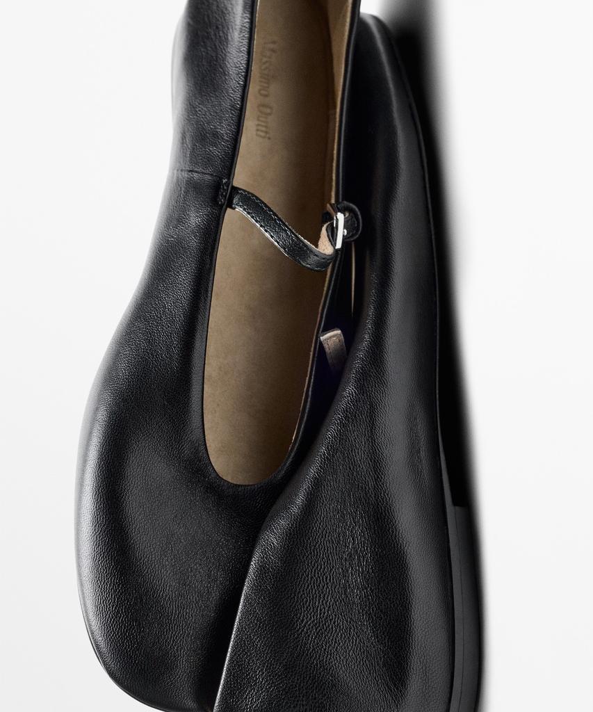 Мягкие кожаные балетки Massimo Dutti