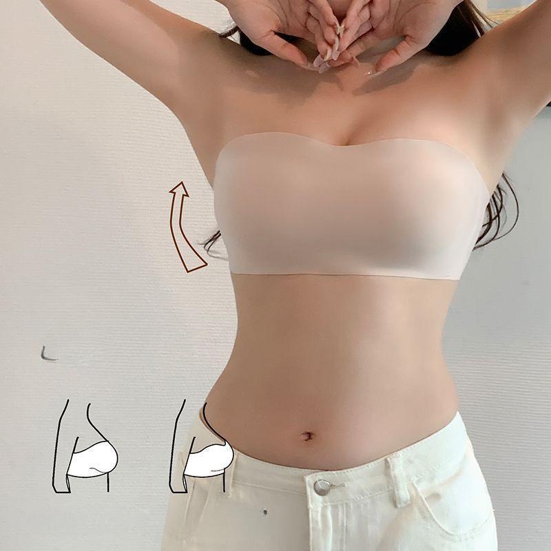 Bandeau Bras Inner Tops For Women's Underwear Soft Breathable Trackless Push Up Bras For Girls Lingerie Backless