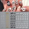 Music Note Nail Art Sticker Black White Treble Clef Piano Keyboard Nail Decal Musical Score Pattern For Nail Art DIY Manicure