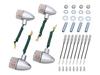 POSH FAITH Motorcycle Turn Classic Turn Set of Chrome 195099 Signals, Bullet-Type Signals, Semi-Universal 4, M10, Body/Clear Lens,