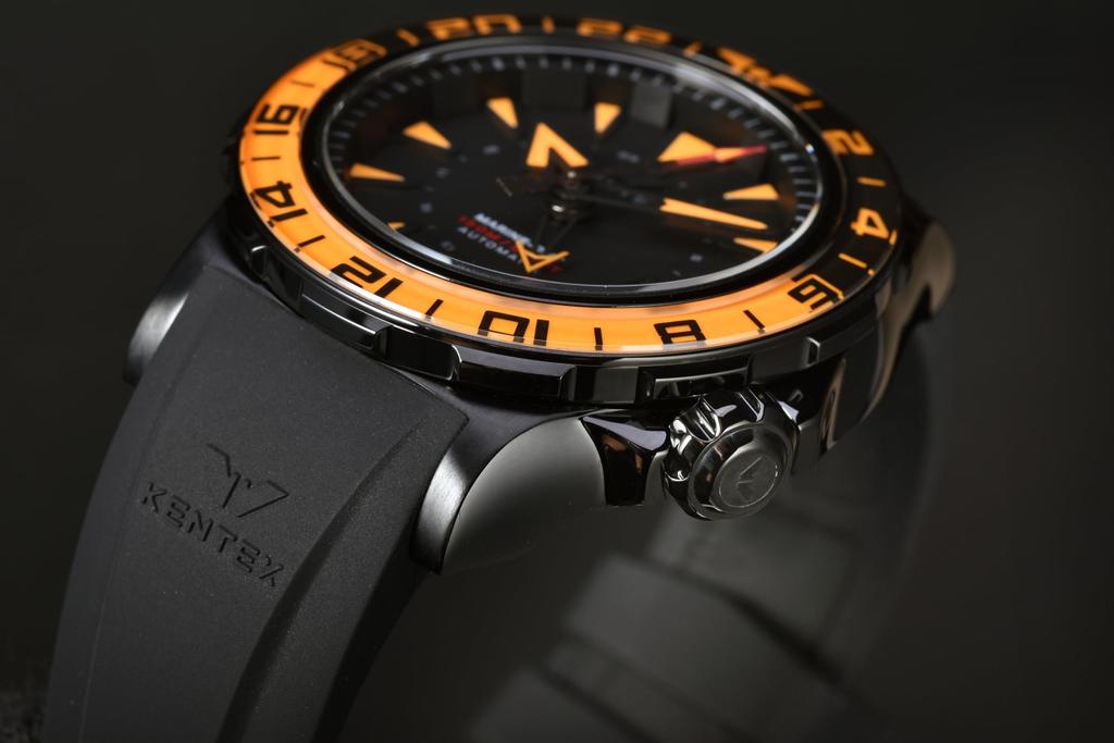 Часы IWAWP MARINE GMT Механические Автоматический Подзавод Лимитированная Серия 88 Штук Черные [KENTEX] S820X-04 Мужские