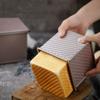 With Cover Cube Toast Box Carbon Steel Cake Mold Bakeware Square Corrugated Loaf Pan Dough
