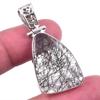Натуральный черный рутил из чистого серебра 925 пробы, подарочная подвеска 1,50 дюйма W6w92