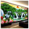 5d Алмазная картина Приветствие гостей Сосна Течет вода Генерируя богатство Мозаика Искусство Паста Алмаз Гостиная Пейзаж Сцена Семейное украшение