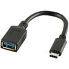USB 3.1 Cable - LOGILINK - USB-C To USB-A Adapter - 15 Cm - 3 A - Black