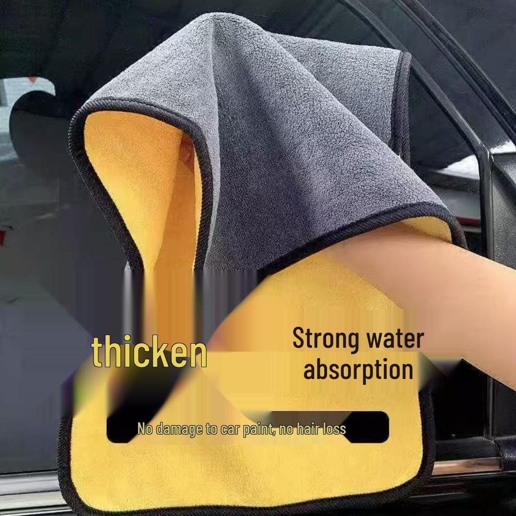 Extra Large Coral Fleece Microfiber Pet Towel - Ultra Absorbent and Thickened for Daily Use