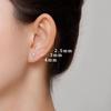 Серебряные серьги-гвоздики с мелкими бусинами 999 пробы от Hui Baifu - Элегантный незаменимый аксессуар для ухода за ушами для девочек