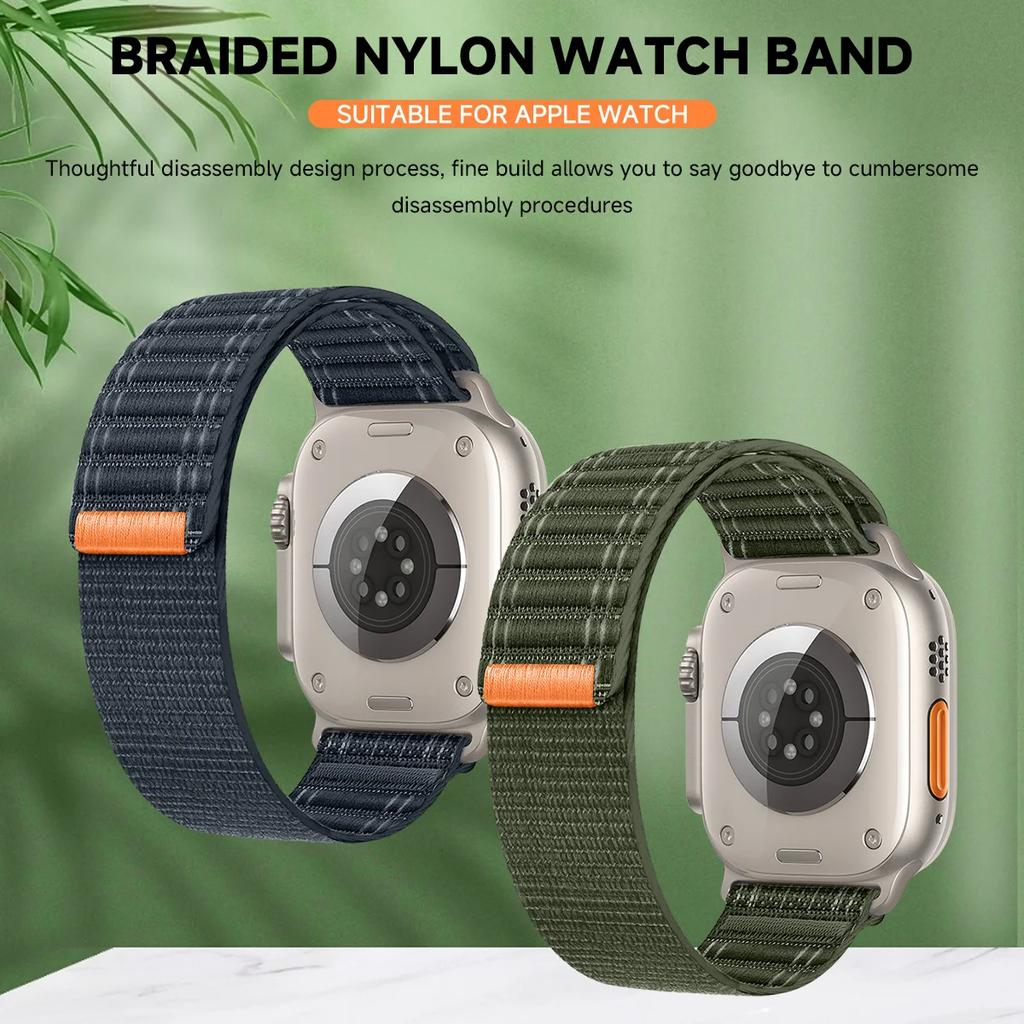 Nylon Solo Loop Strap for Apple Watch Band Ultra 2 49mm 45mm 44mm 42mm 41mm 40mm 38mm Bracelet for Iwatch Series 9 8 7 6 SE 5 4