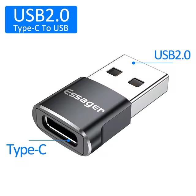 Essager USB Type C OTG Adapter Type-C USB-C Male To USB 3.0 Female Converter For Macbook Samsung S20 Huawei USBC OTG Connector