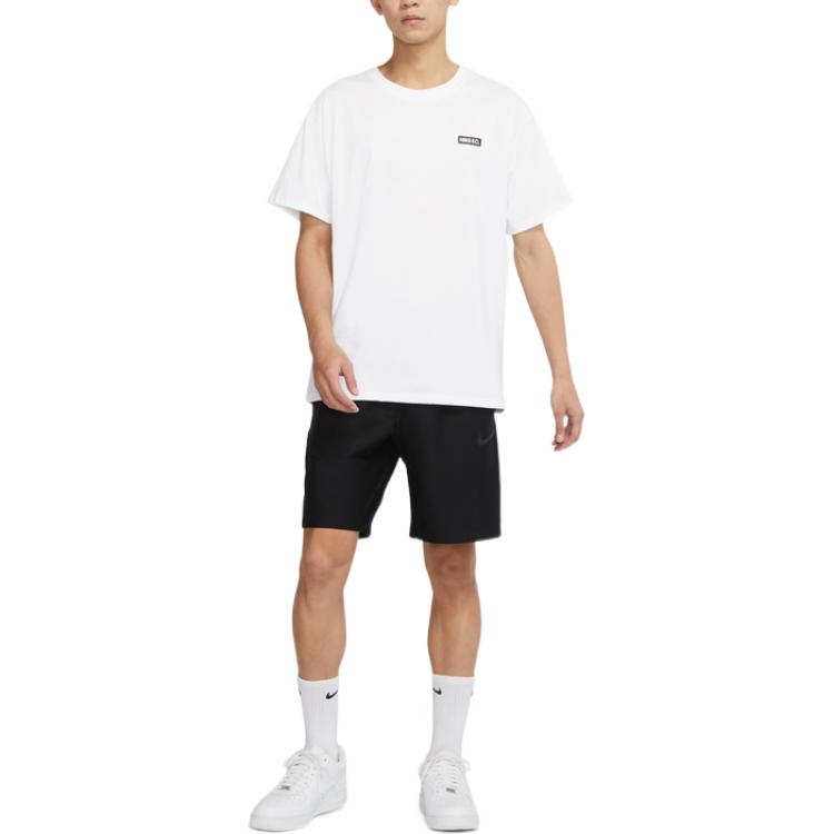 Nike Футбольная футболка с коротким рукавом и круглым вырезом с графическим принтом. Мужские топы белого цвета DH7463-100