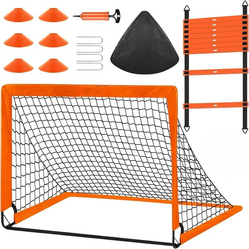 Soccer Goal – Foldable Frame Net for Kids + Youth – Indoor + Outdoor Soccer Goal with Carry Bag – Easy Setup – Multiple Sizes for Practice & Games