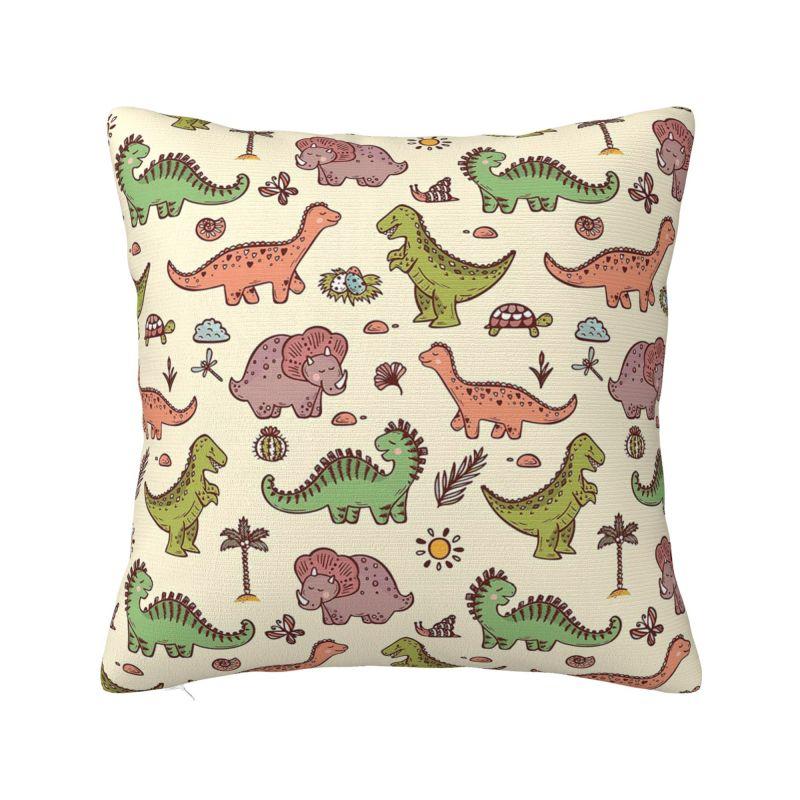 Wild Trex Dinosaur Roars Throw Pillow Case Living Room Decoration Cute Cushions Cover For Sofa Car Square Polyester Pillowcase