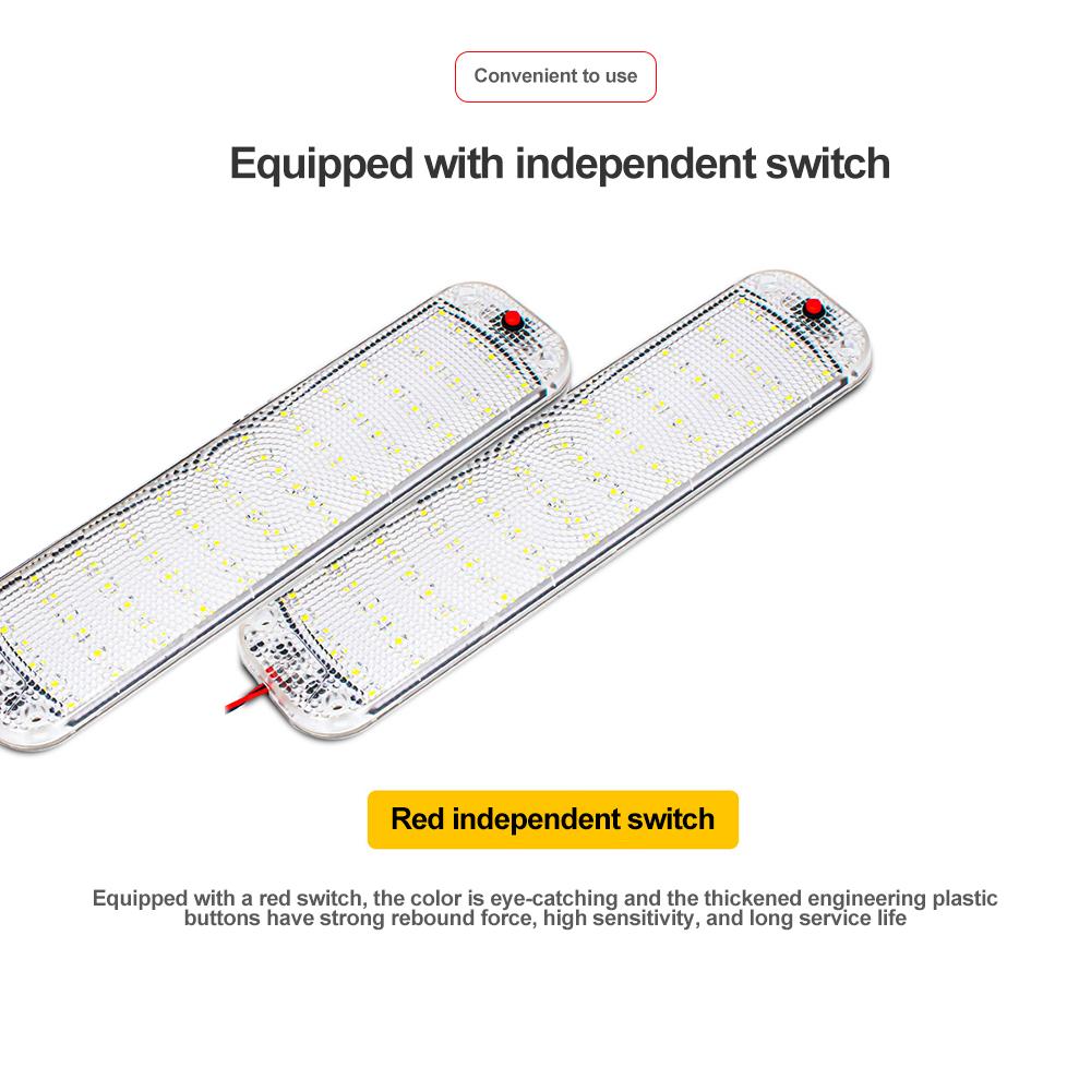 NEW 48/72LED 12V-80V LED Car Vehicle Interior Dome Roof Ceiling Reading Light Lamp Interior Car Roof Light Car Interior Lighting