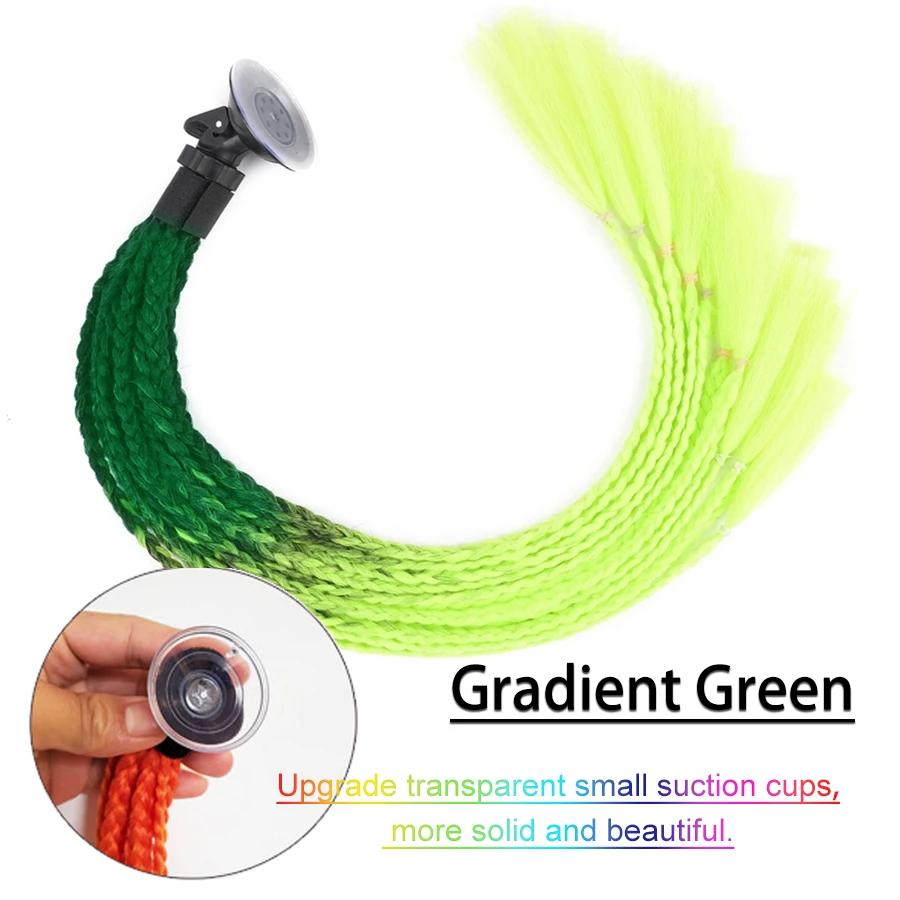 24-дюймовый шлем, косички, хвостик для женщин, мотоциклетный шлем, косички, хвостик для мотоцикла, косички, хвостик с присоской