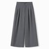 Женские плиссированные кюлоты из мериносовой шерсти с широкими штанинами