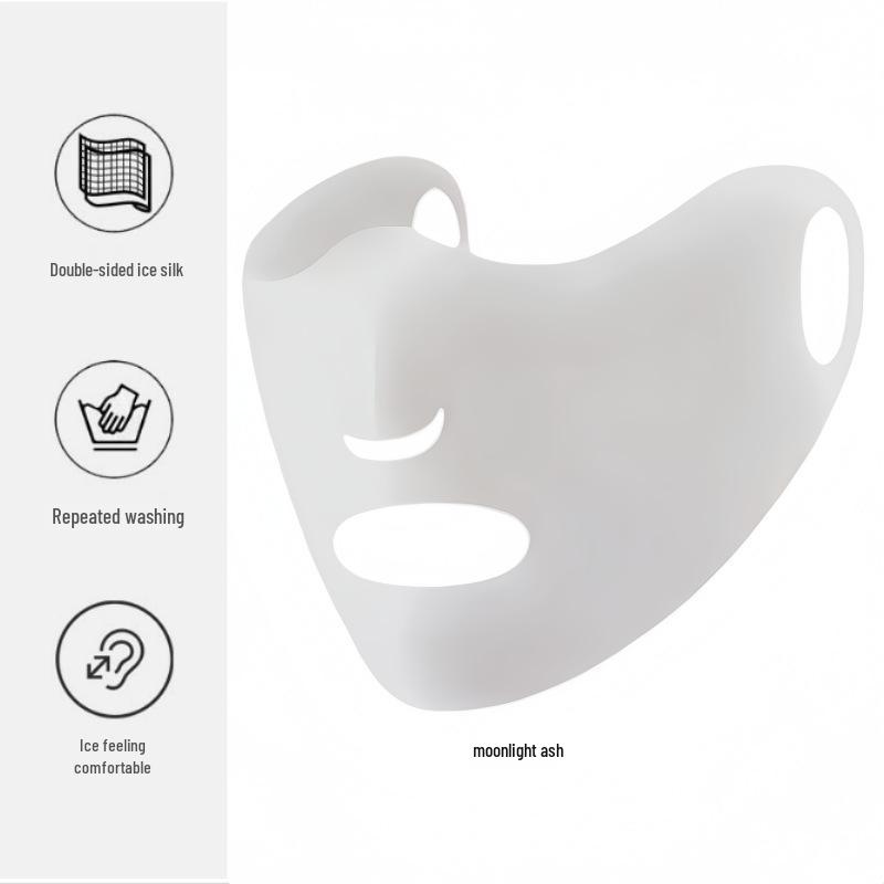 Women's Full Face Anti-UV Facekini with Neck Protection - Summer 2025 Ice Silk Sunshade Mask