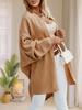Женский oversized длинный кардиган-свитер с открытой передней частью, рукава летучая мышь, осенний трикотаж