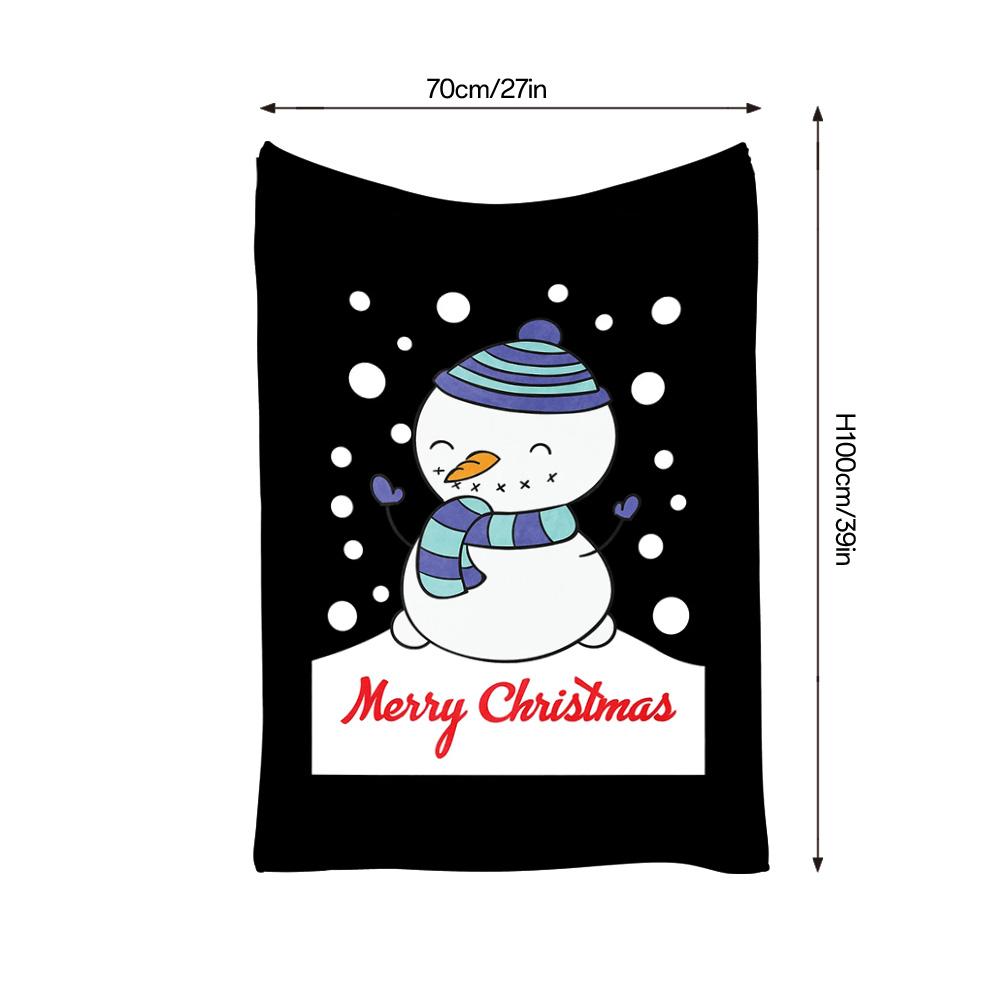 Tuniu Cute Snowman Plush Throw Blanket for Sofa Bed Bedroom Home Decor Gift Warm Soft Fleece Cover