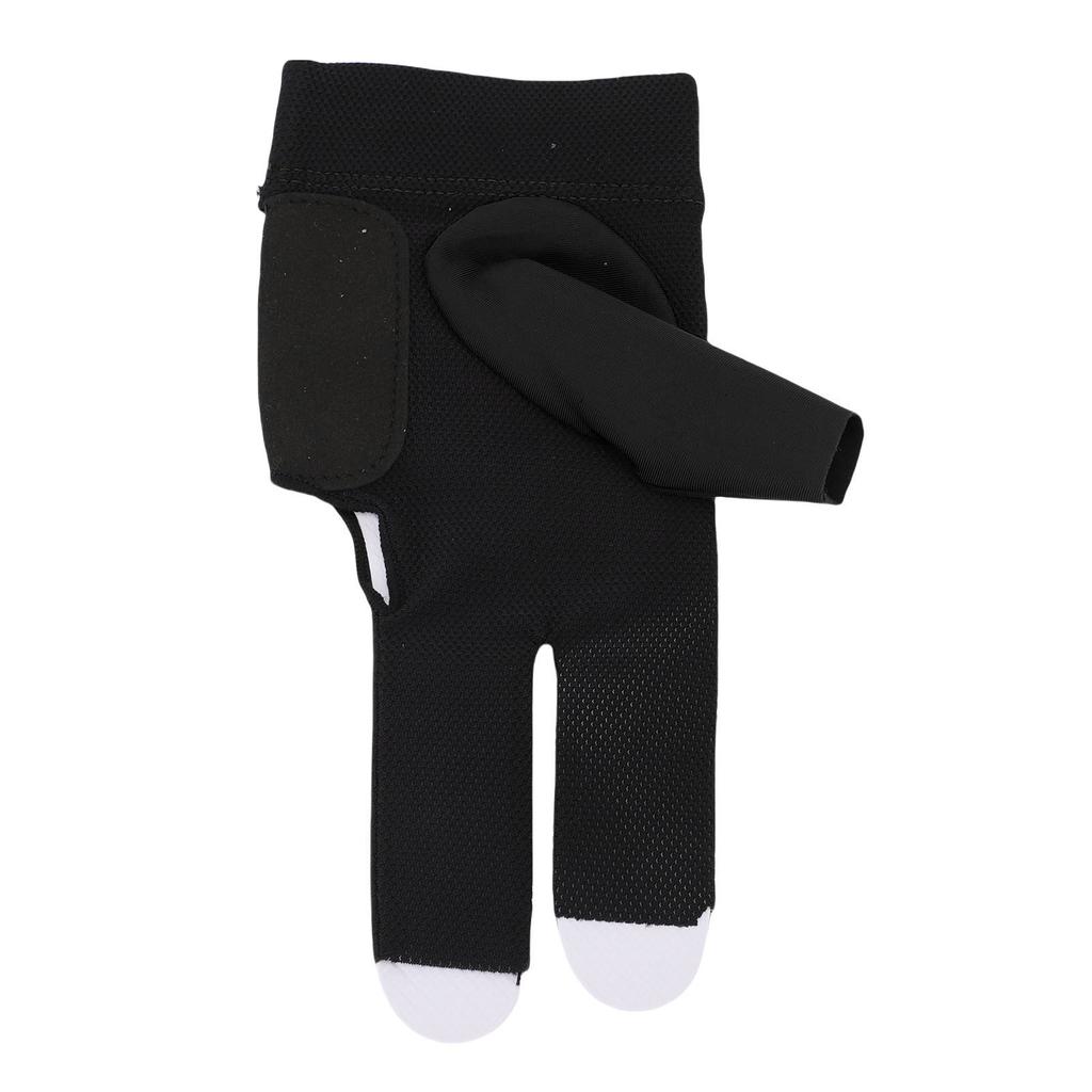 Left Hand Pool Glove 3 Finger Nylon Comfortable Elastic Universal Adjustable Billiard Pool Glove Black