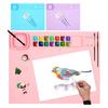Silicone Painting Mat Flexible Art Mat with Cup Palette Reusable Kids Painting