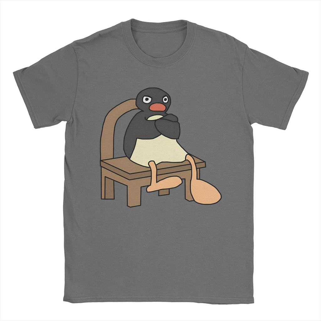 Мужская и женская футболка с принтом Angry Pingu, футболка из 100% хлопка, футболки, одежда