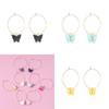 Modern Alloy Butterfly Earrings European American Style Trendy Jewelry