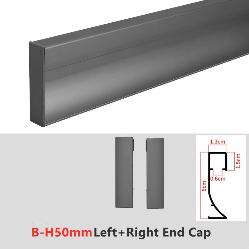 Светодиодный плинтус H40/50/65 мм, линейный светильник, алюминиевый профиль, аксессуары, плинтус, пластиковый внутренний уголок, внешний угловой соединитель