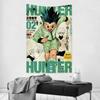 Гобелен из аниме Hunter X Hunter Практичная настенная ткань Универсальный для вечеринок и декора комнаты Отлично подходит для комнат Семейных пространств