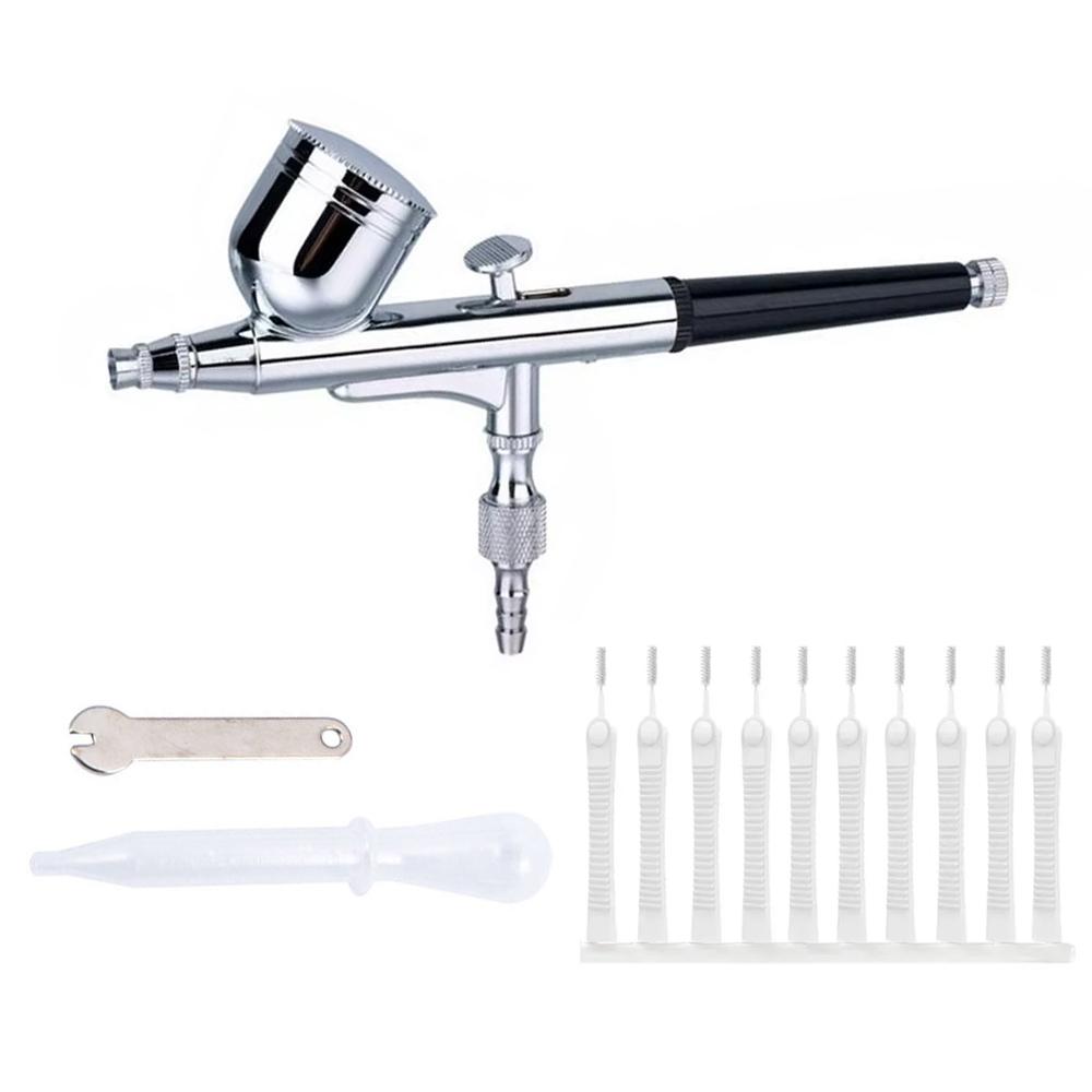 Аэрограф двойного действия, 0,3 мм сопла, гравитационная подача, набор распылителя для моделирования, торта, ногтей, покраски автомобилей, красоты, инструмент для струйной печати