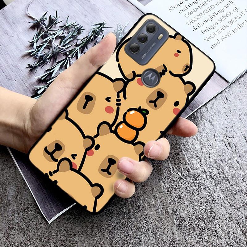 Милый чехол для телефона с капибарой для Moto G84 G22 G32 G42 G52 G62 G53 G72 G60 G60S G100 G10 G20 G30 G13 G50 G 5G G Pure
