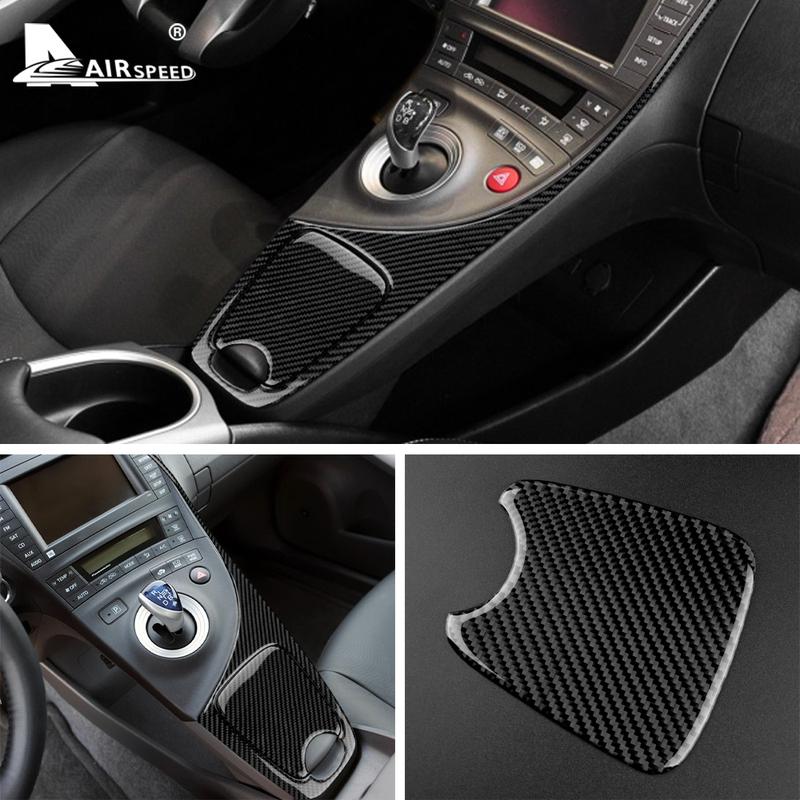 Real Soft Carbon Fiber for Toyota Prius 2010 2011 Accessories Interior Trim LHD RHD Car Center Water Cup Holder Cover Sticker