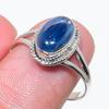 Натуральный голубой кианит, драгоценный камень, ручная работа, ювелирное изделие из стерлингового серебра 925 пробы, кольцо, размер 9 d2V71