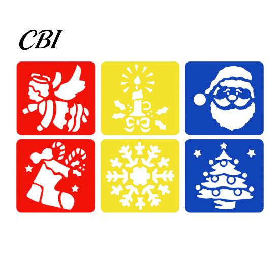 Easy Hold Paint Template 6 Pcs Painting Stencils, 5.5x5.9 Inch Washable Reusable DIY Home Decor Stencil Art Stencils for Wood Paper Fabric,