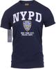 Официальная лицензированная темно-синяя спортивная футболка NYPD Департамент полиции города Нью-Йорка Унисекс рубашка Хлопок Оверсайз Большой размер
