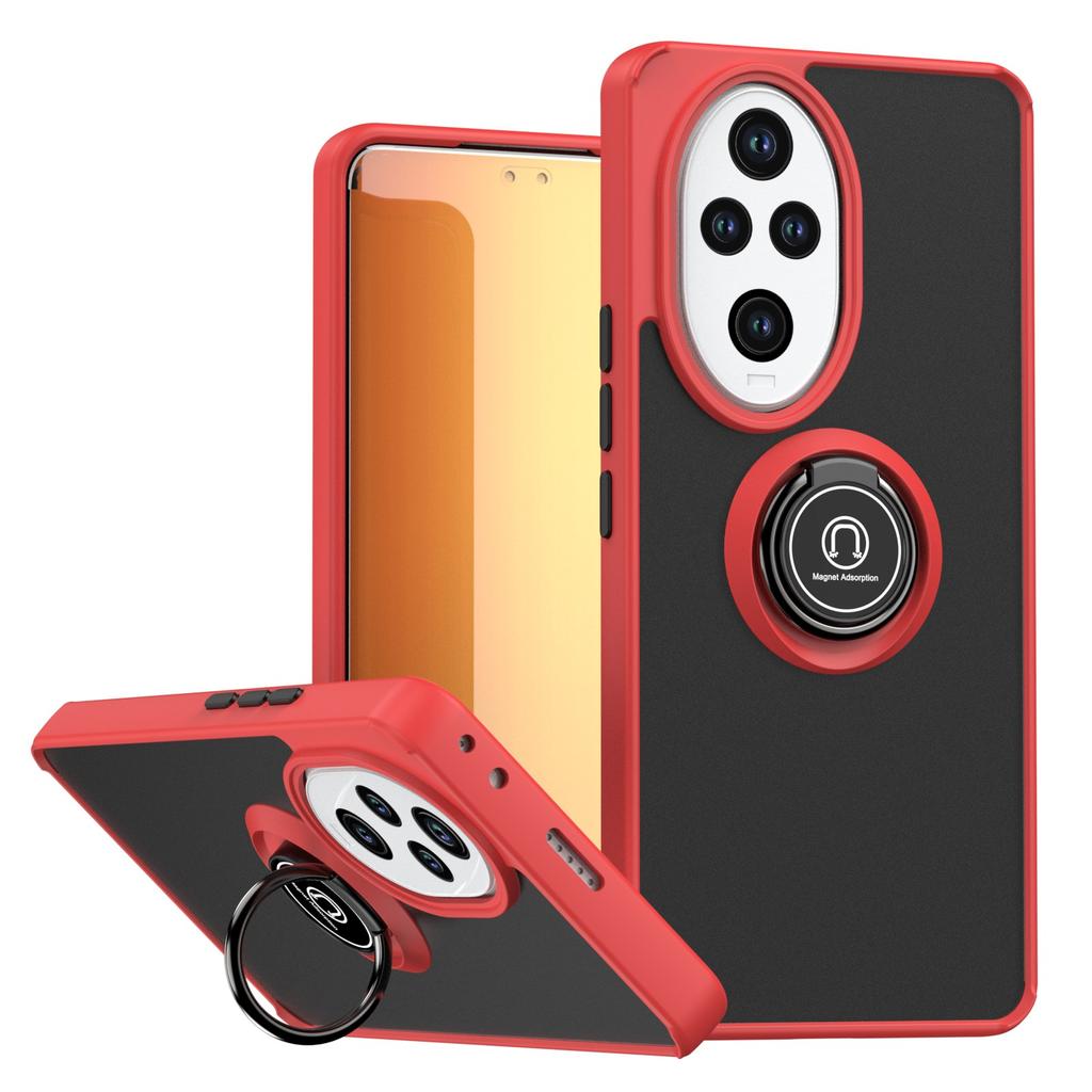 Новый противоударный вращающийся чехол-подставка для Honor 200 Pro с металлическим кольцом и магнитным автомобильным держателем