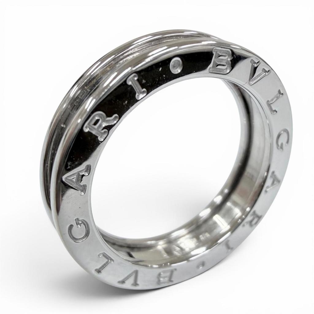 Отличное кольцо BVLGARI кольцо B.zero1 кольцо с 1 полосой Белое золото 750 Женское Б/у