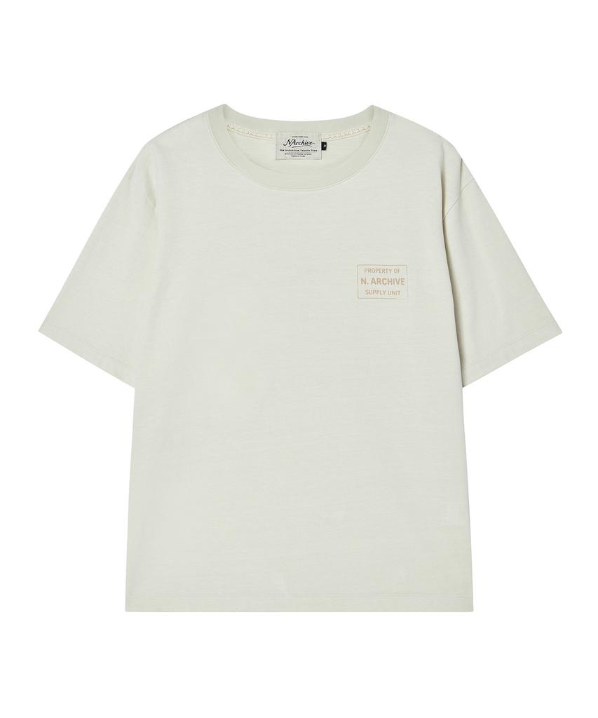 BEYOND CLOSET [Collection Line] Vintage Explorer Washed Short Sleeve T-Shirt Ivory