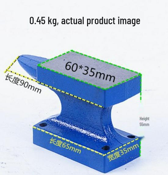 Синяя самодельная железная наковальня для изготовления ювелирных изделий и ювелирного дела