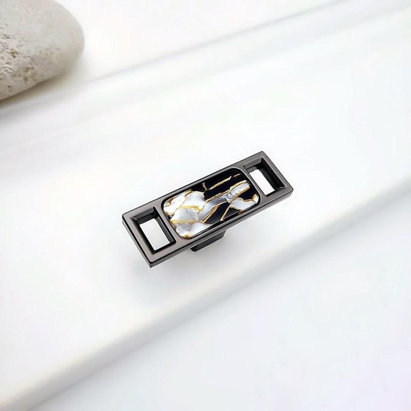 Дверные ручки и ручки из цинкового сплава для корпуса шкафа, элегантные ручки для мебели из смолы, ручки для ящиков кухонных шкафов, рычаги для внутренней отделки