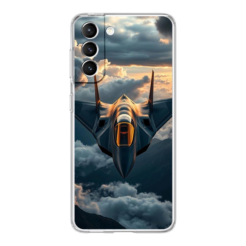 Чехол для телефона Samsung Galaxy S25 S24 S23 FE S22 Ultra S20 S21 5G S10 Plus S10E Мягкий прозрачный чехол Самолет Вертолет Аэроплан